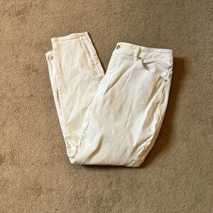 Express White High Rise Skinny Jeans